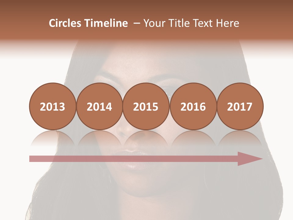 Sleeveless Woman Long Hair PowerPoint Template