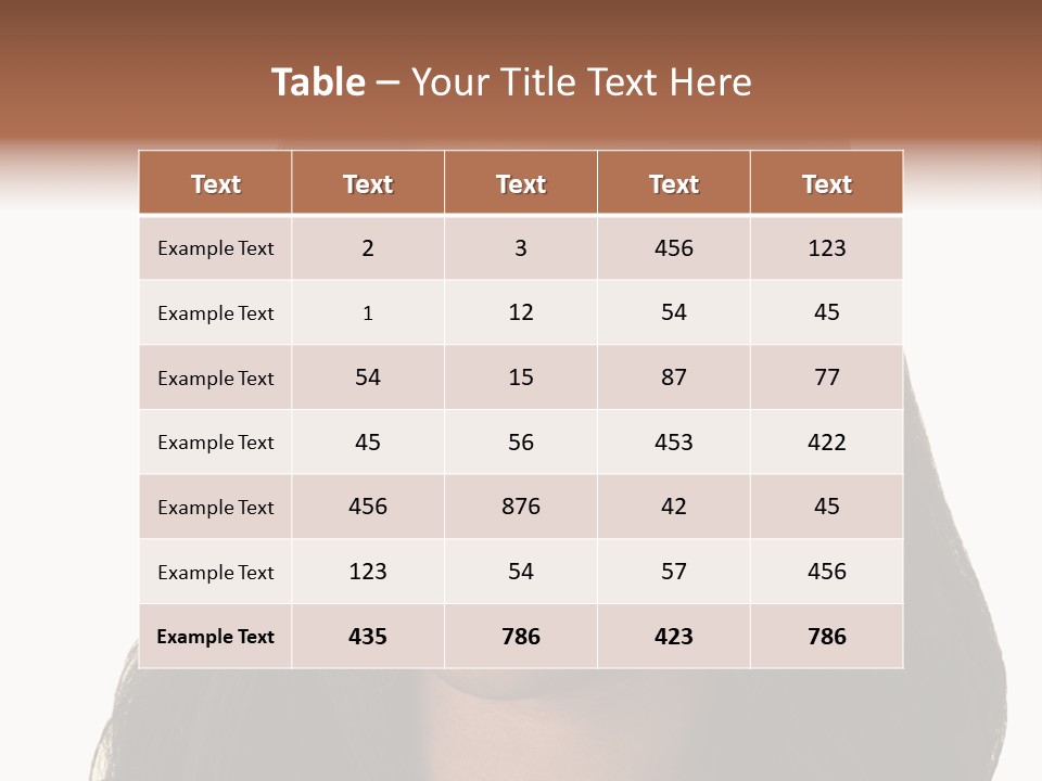 Sleeveless Woman Long Hair PowerPoint Template