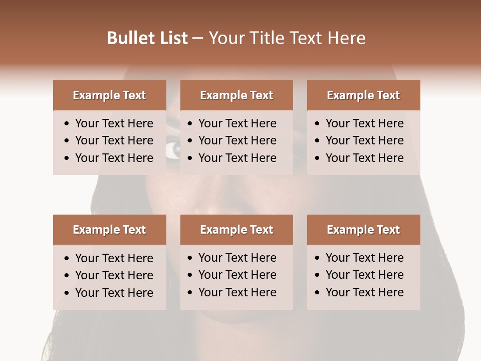 Sleeveless Woman Long Hair PowerPoint Template