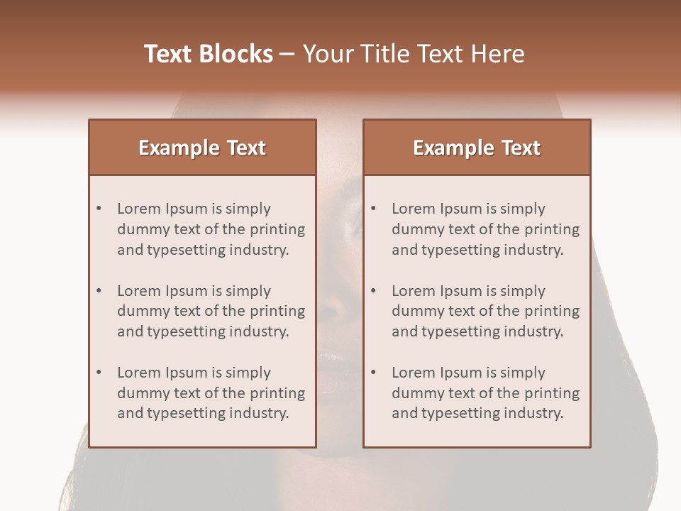 Sleeveless Woman Long Hair PowerPoint Template