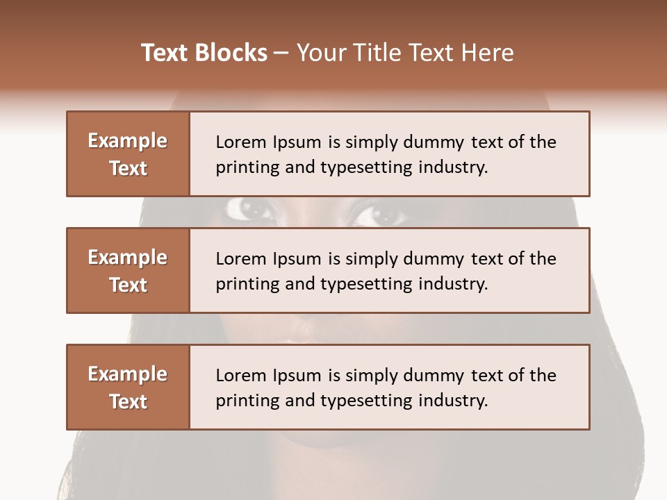 Sleeveless Woman Long Hair PowerPoint Template