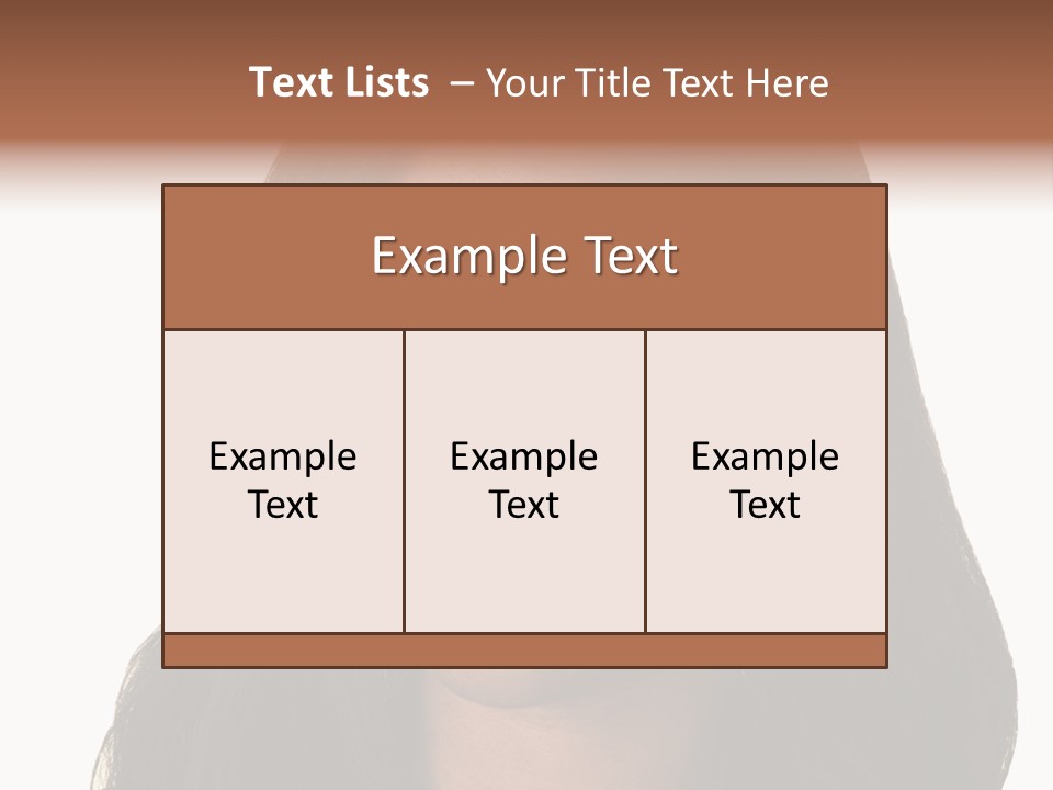 Sleeveless Woman Long Hair PowerPoint Template
