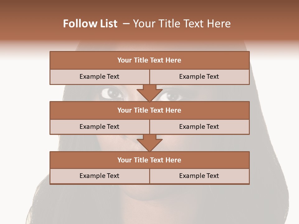 Sleeveless Woman Long Hair PowerPoint Template