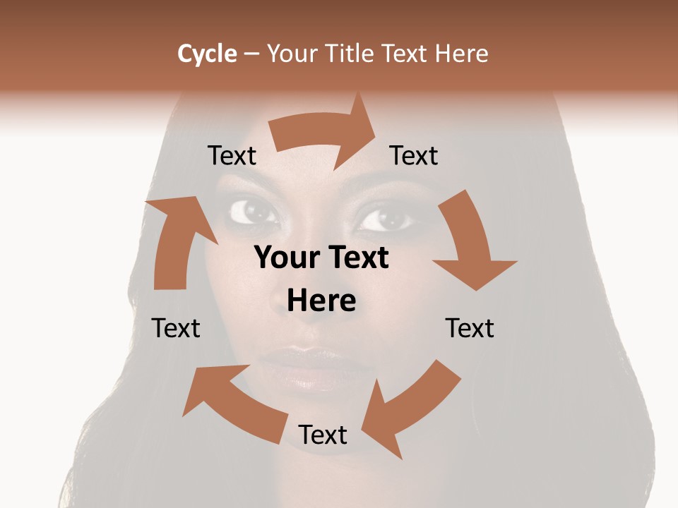 Sleeveless Woman Long Hair PowerPoint Template