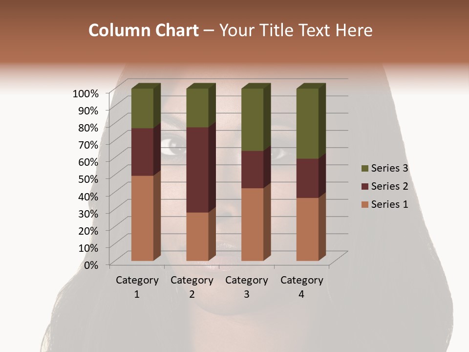 Sleeveless Woman Long Hair PowerPoint Template