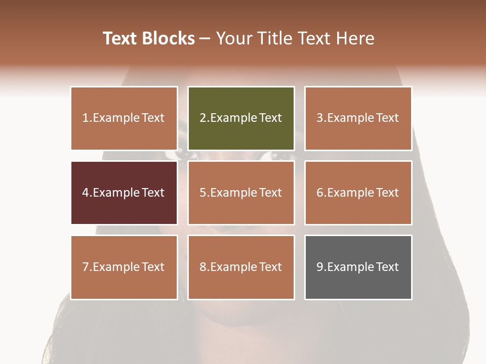 Sleeveless Woman Long Hair PowerPoint Template