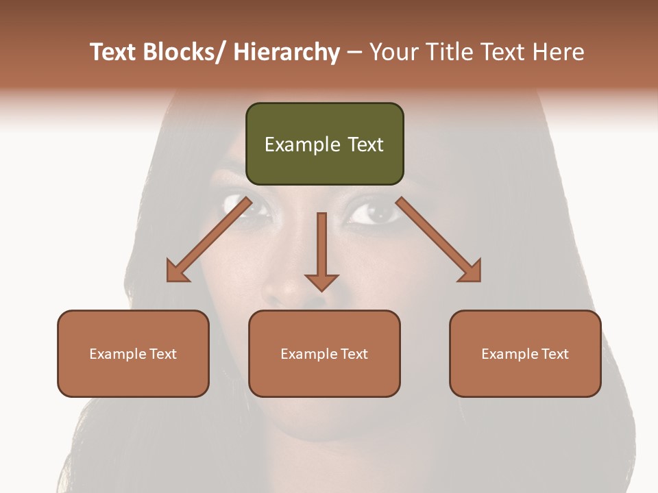 Sleeveless Woman Long Hair PowerPoint Template