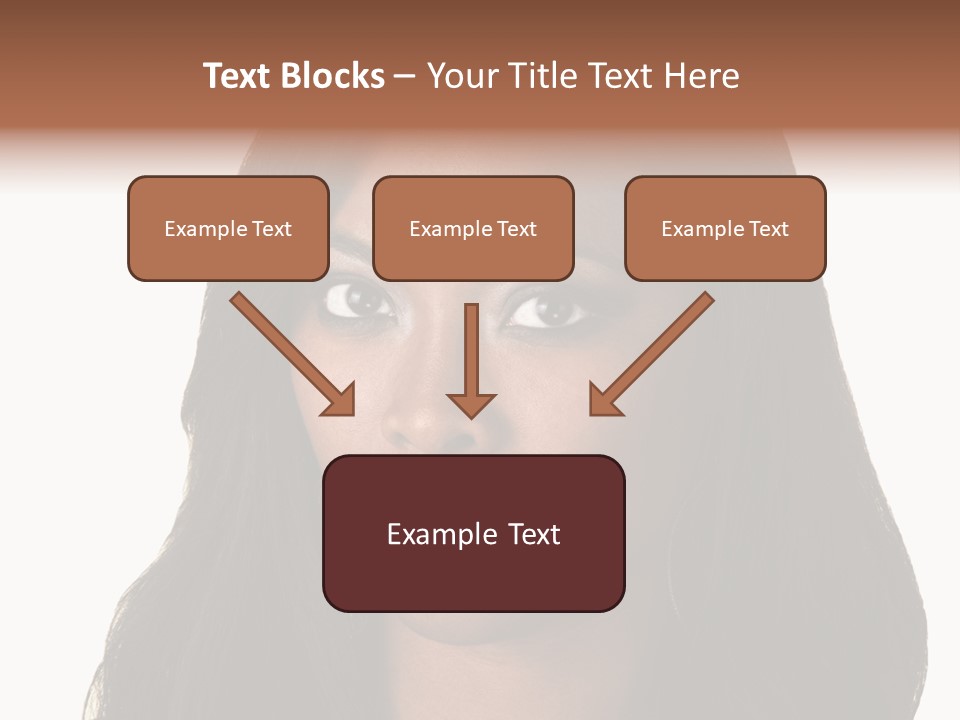 Sleeveless Woman Long Hair PowerPoint Template