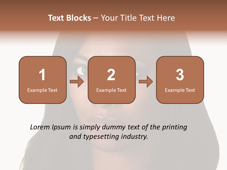 Sleeveless Woman Long Hair PowerPoint Template