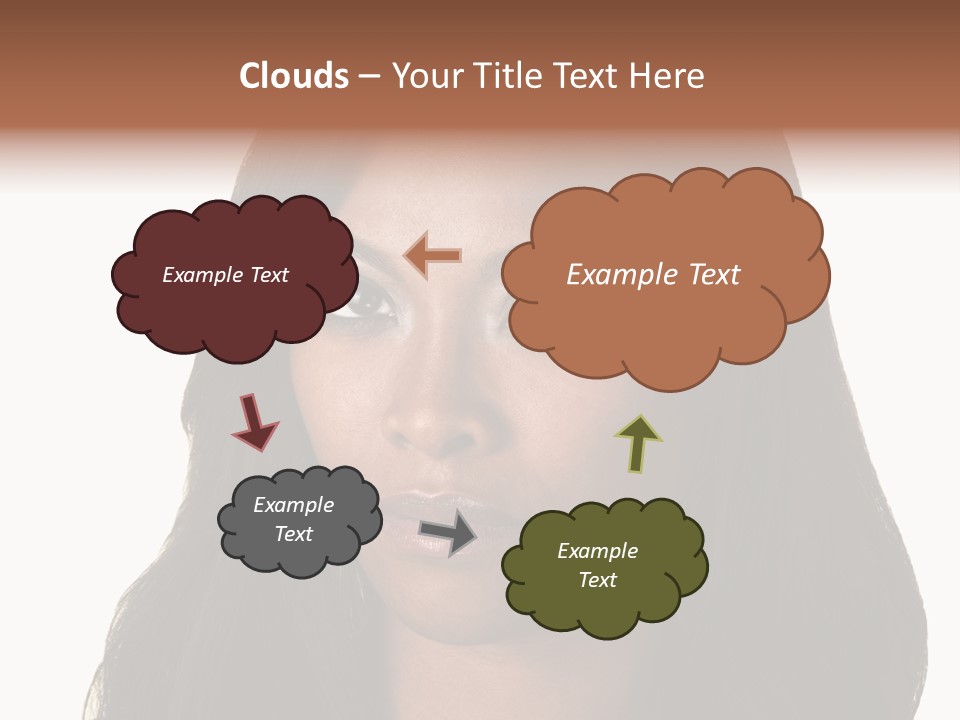 Sleeveless Woman Long Hair PowerPoint Template