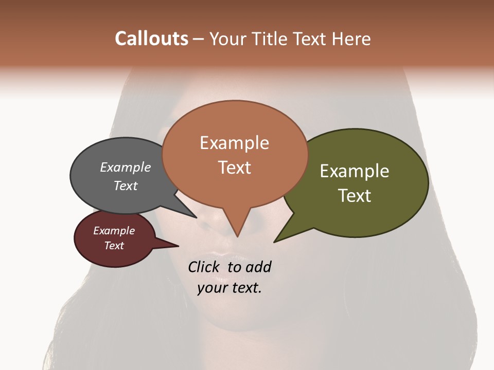 Sleeveless Woman Long Hair PowerPoint Template