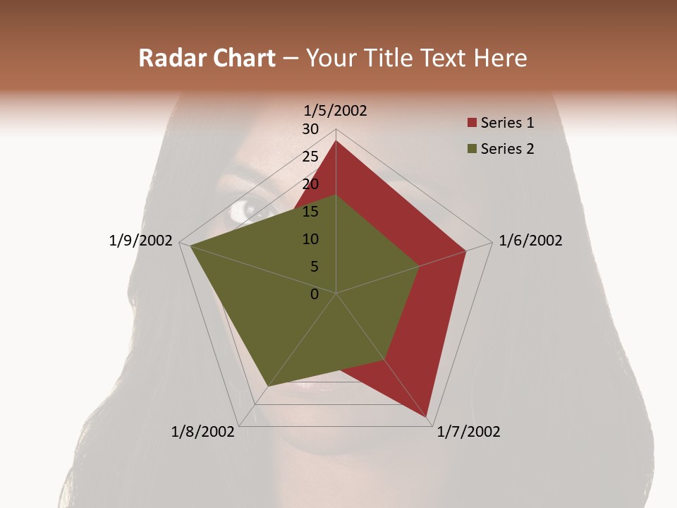 Sleeveless Woman Long Hair PowerPoint Template