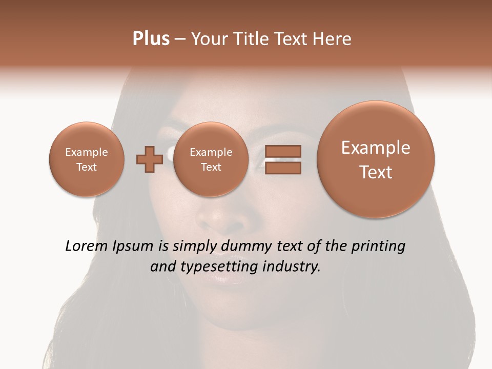 Sleeveless Woman Long Hair PowerPoint Template