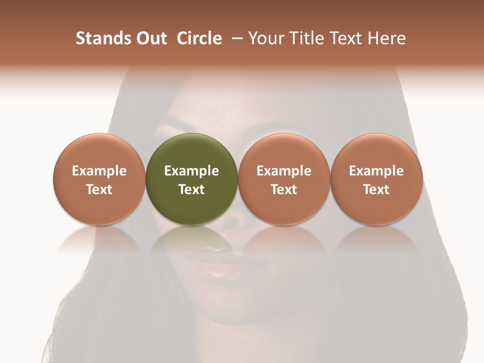 Sleeveless Woman Long Hair PowerPoint Template