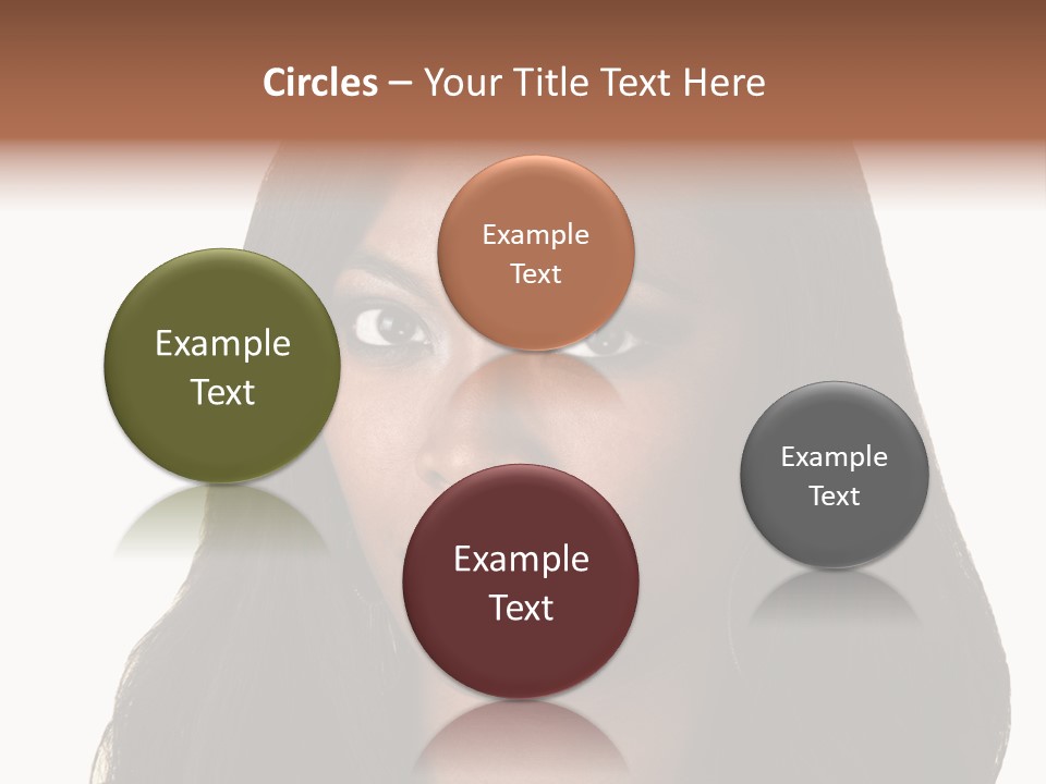 Sleeveless Woman Long Hair PowerPoint Template