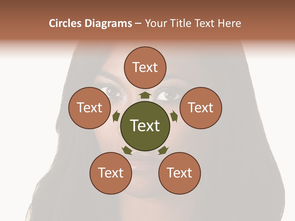 Sleeveless Woman Long Hair PowerPoint Template