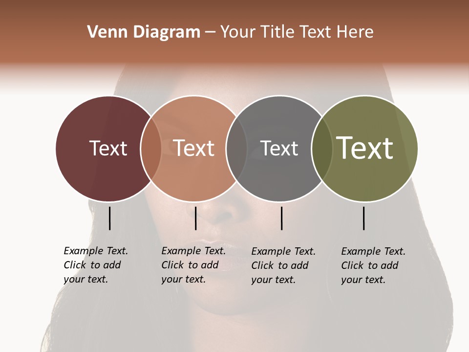 Sleeveless Woman Long Hair PowerPoint Template