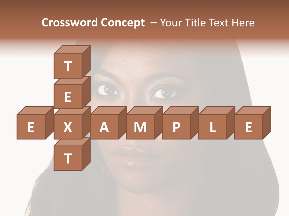 Sleeveless Woman Long Hair PowerPoint Template