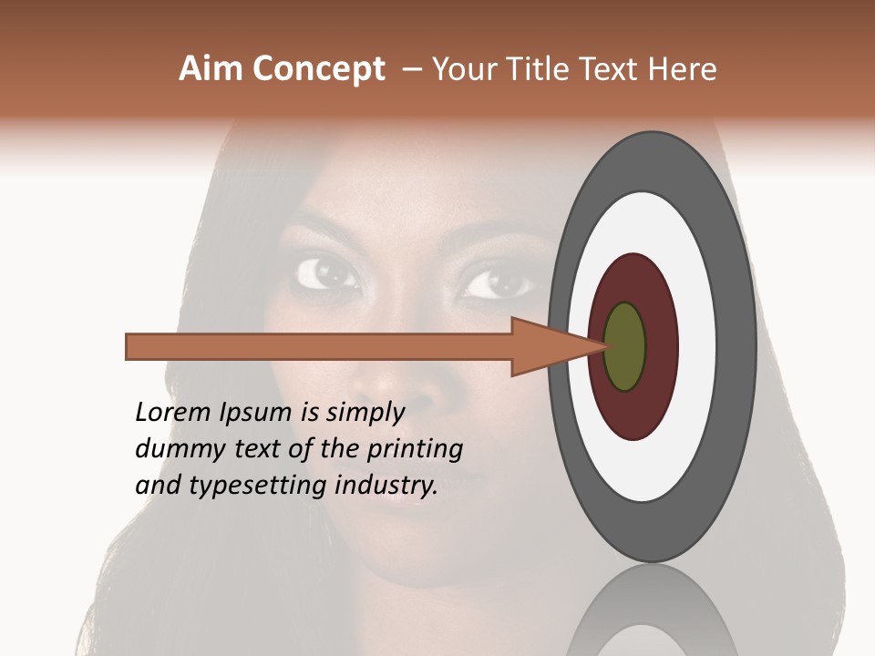 Sleeveless Woman Long Hair PowerPoint Template