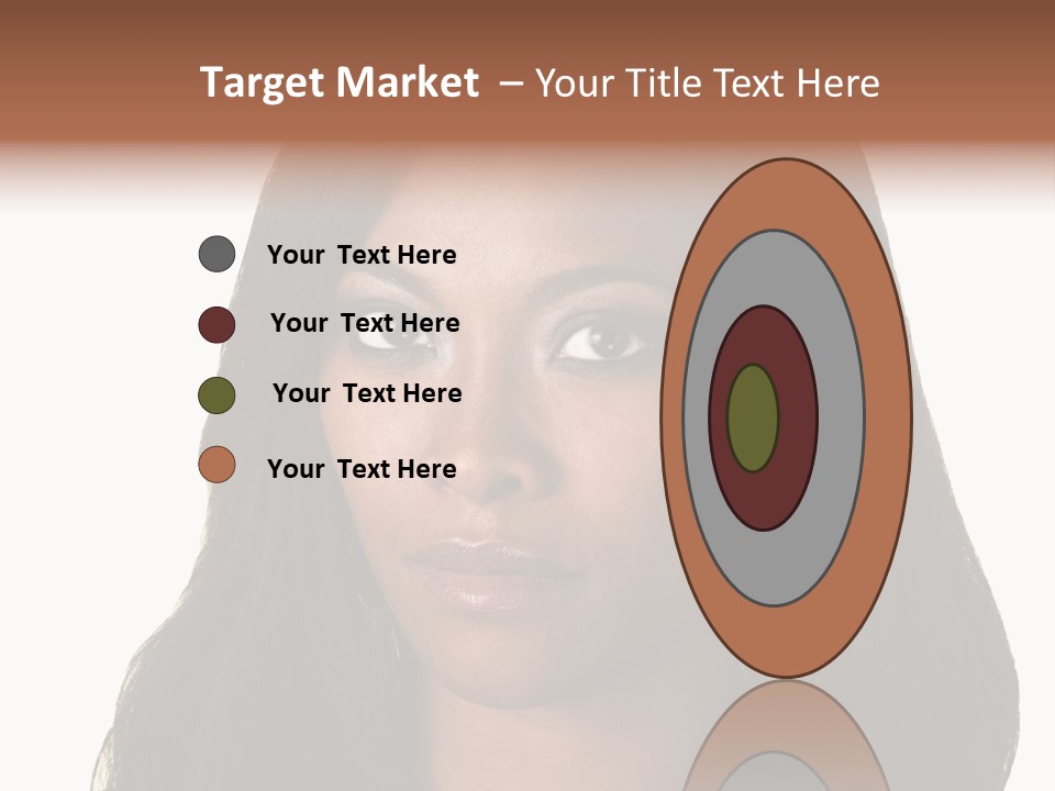 Sleeveless Woman Long Hair PowerPoint Template