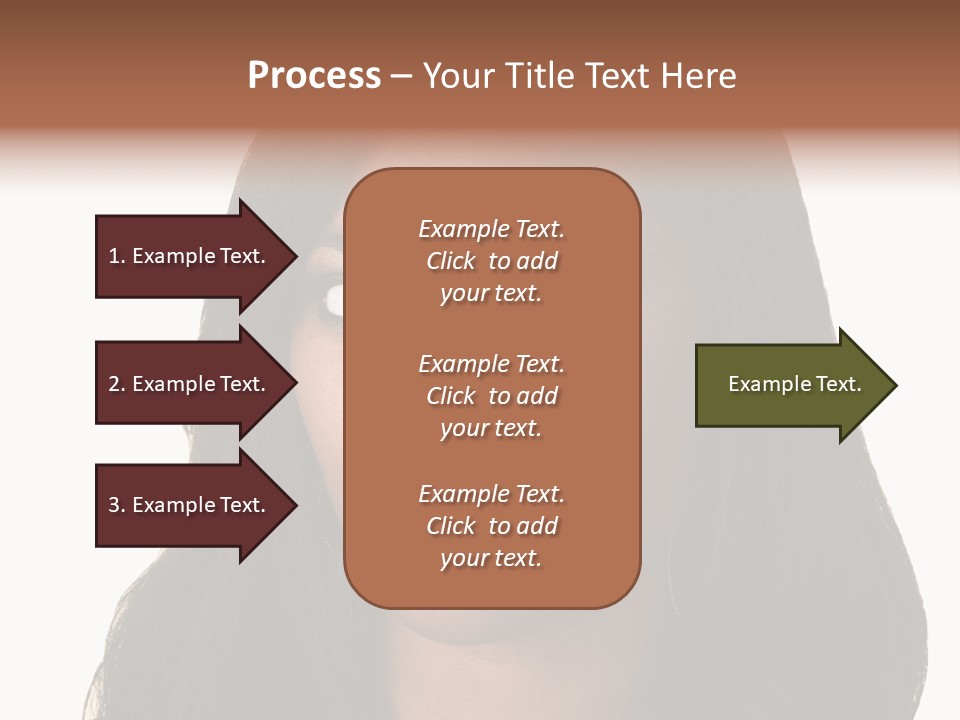 Sleeveless Woman Long Hair PowerPoint Template