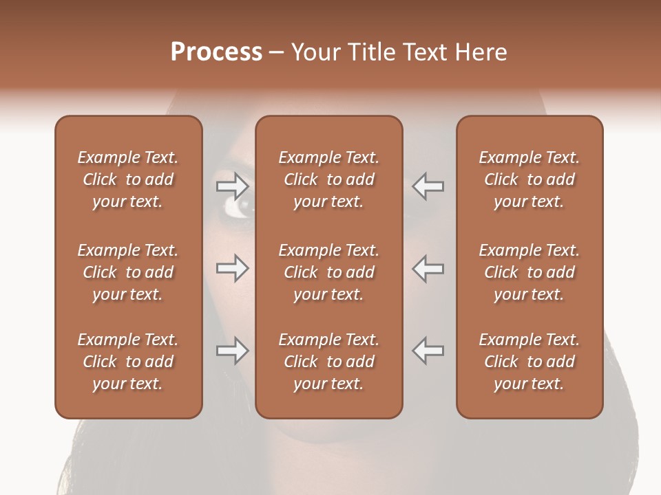 Sleeveless Woman Long Hair PowerPoint Template