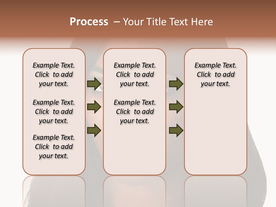 Sleeveless Woman Long Hair PowerPoint Template