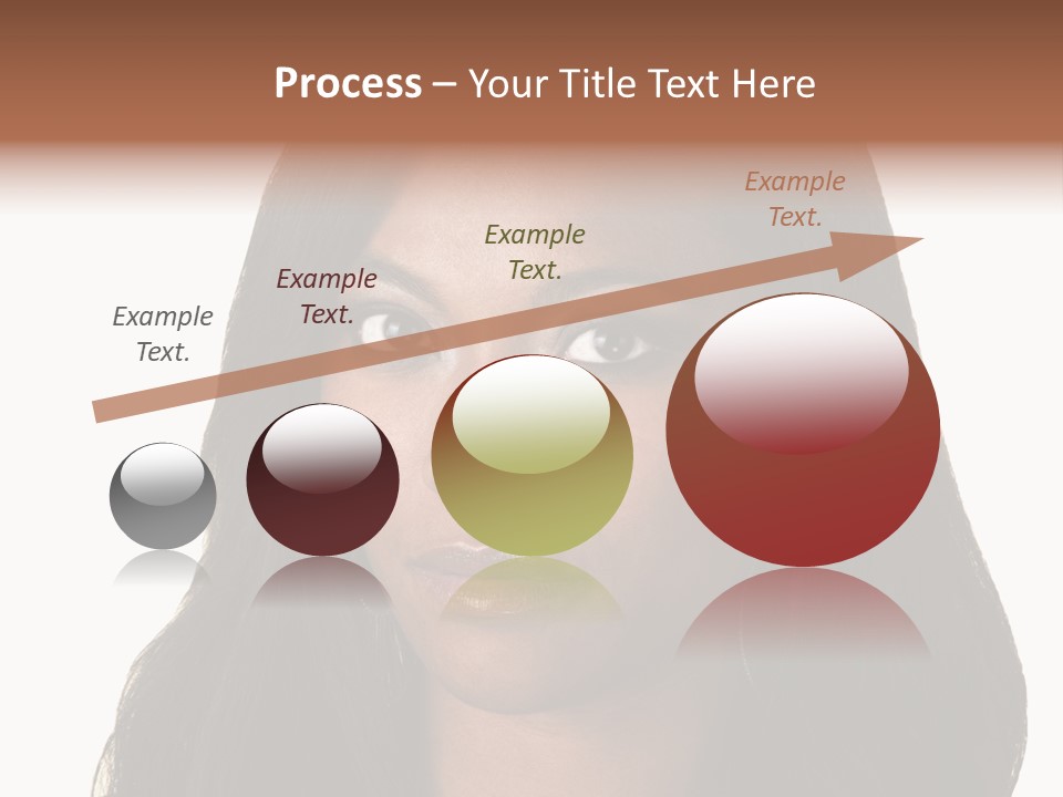 Sleeveless Woman Long Hair PowerPoint Template