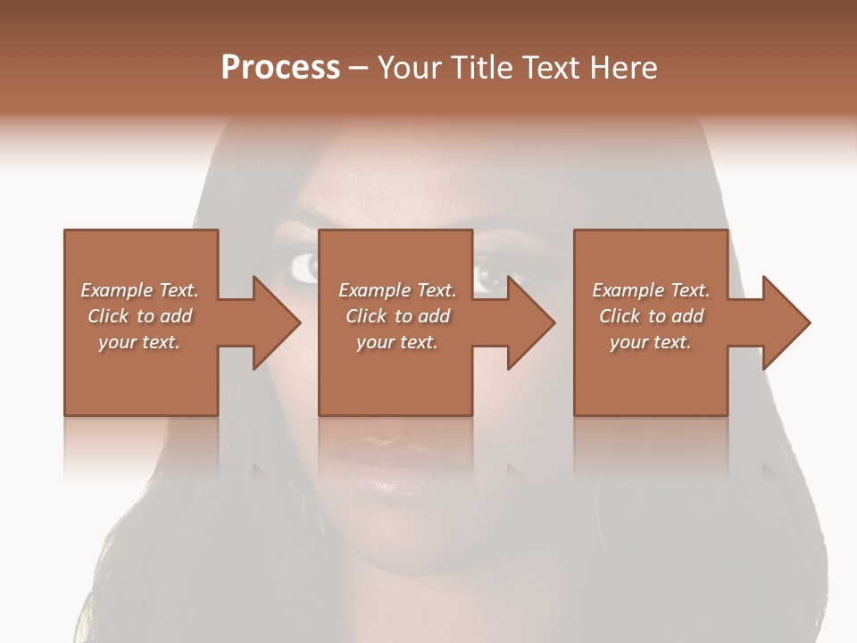 Sleeveless Woman Long Hair PowerPoint Template