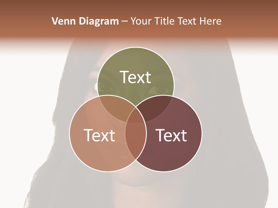 Sleeveless Woman Long Hair PowerPoint Template