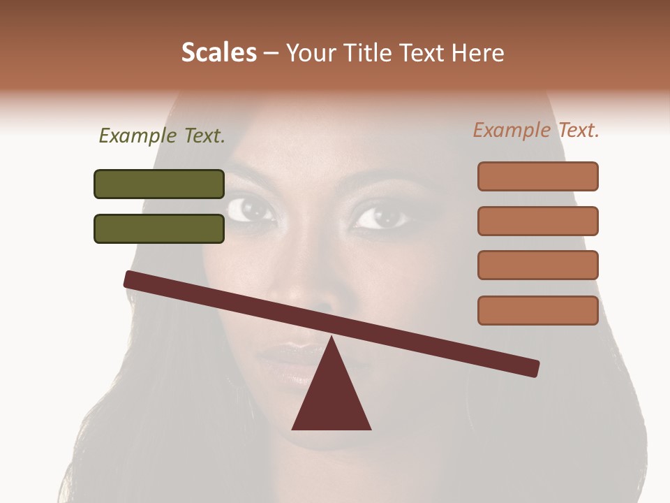 Sleeveless Woman Long Hair PowerPoint Template