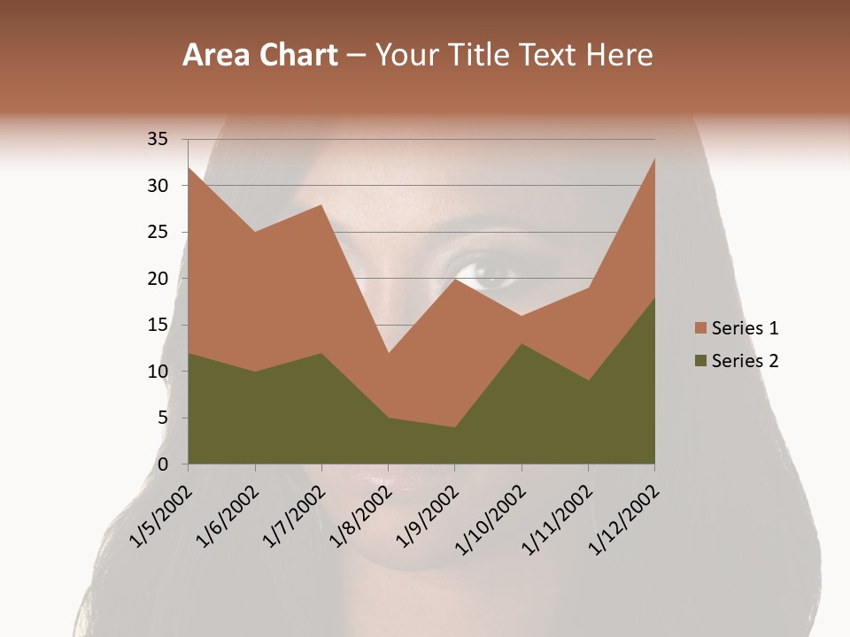 Sleeveless Woman Long Hair PowerPoint Template