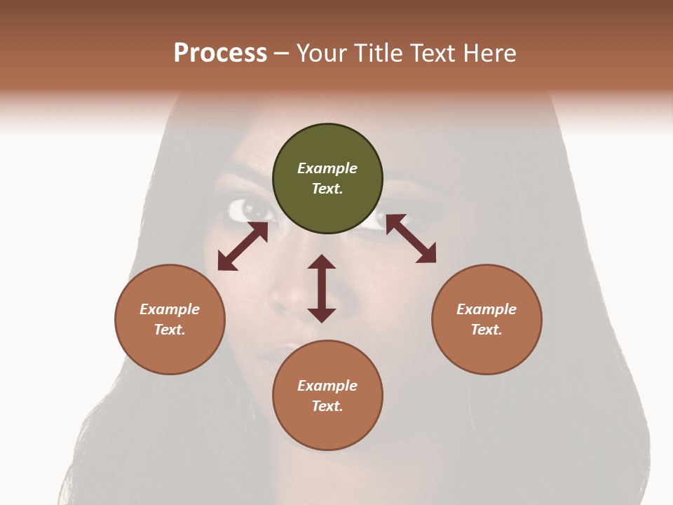 Sleeveless Woman Long Hair PowerPoint Template