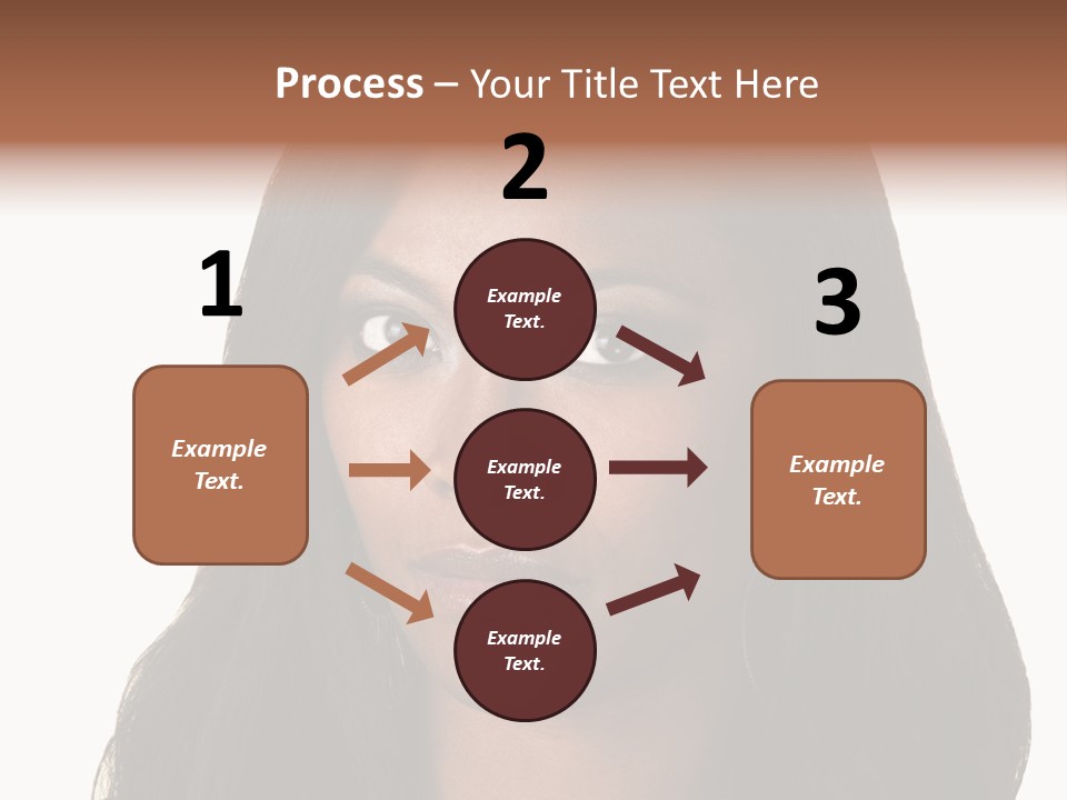 Sleeveless Woman Long Hair PowerPoint Template