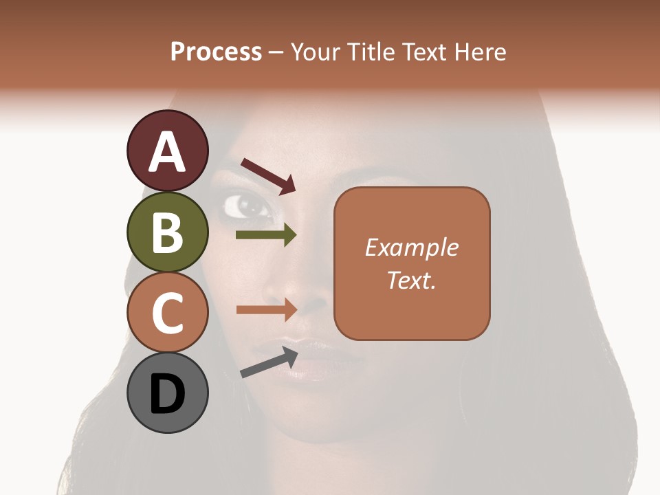 Sleeveless Woman Long Hair PowerPoint Template