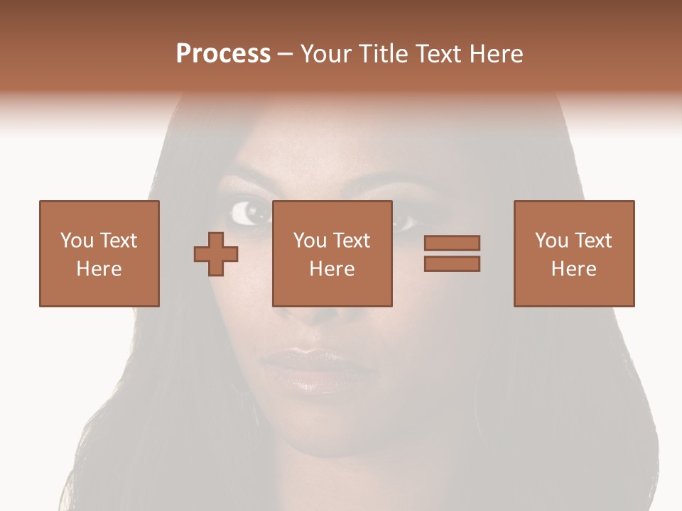 Sleeveless Woman Long Hair PowerPoint Template
