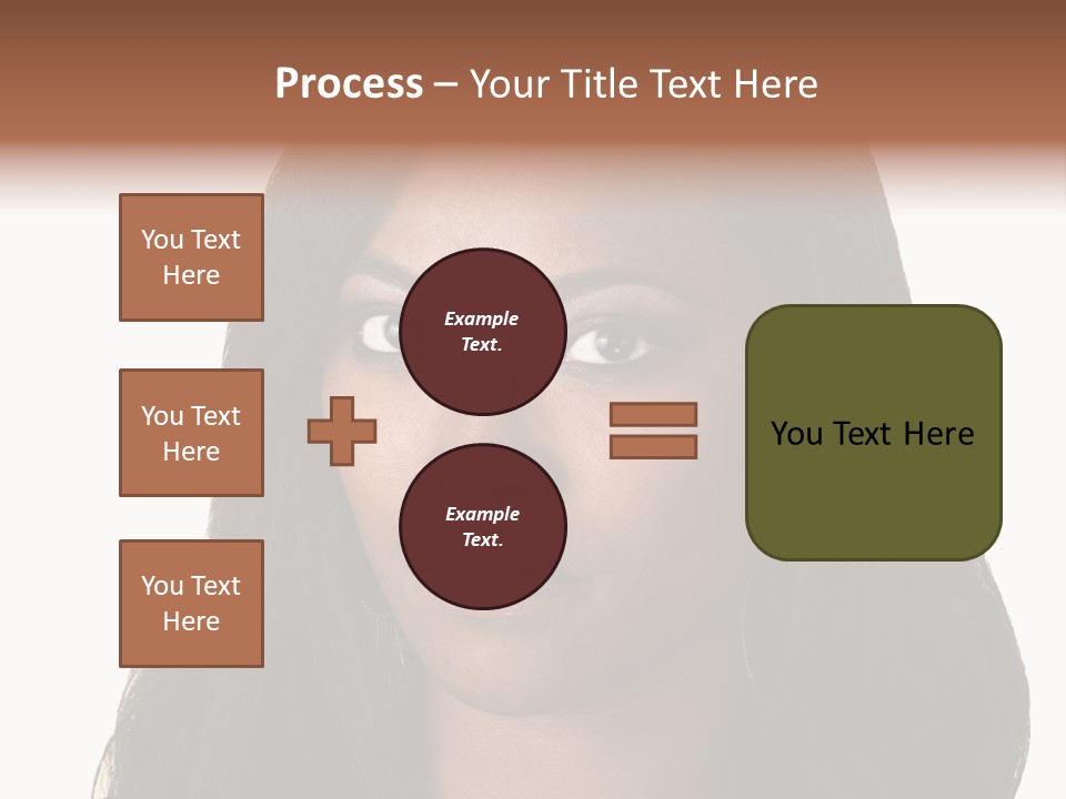 Sleeveless Woman Long Hair PowerPoint Template