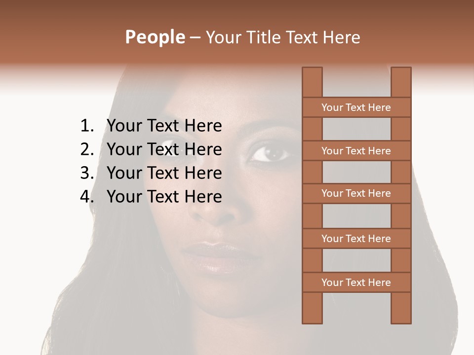 Sleeveless Woman Long Hair PowerPoint Template