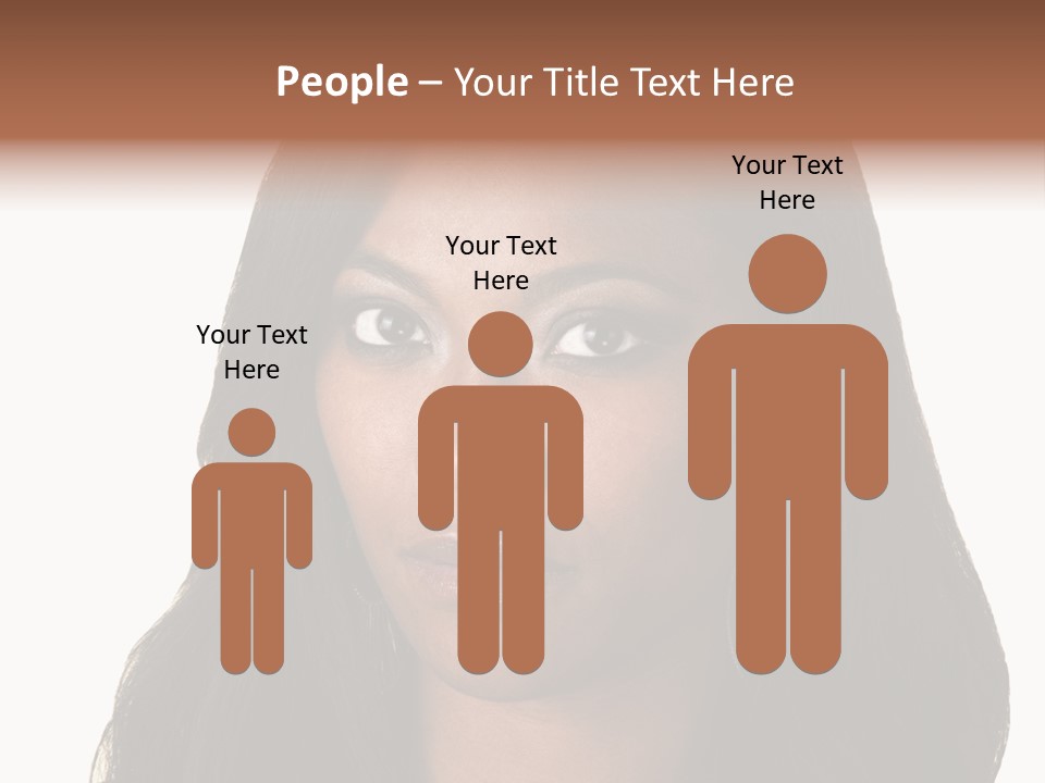 Sleeveless Woman Long Hair PowerPoint Template