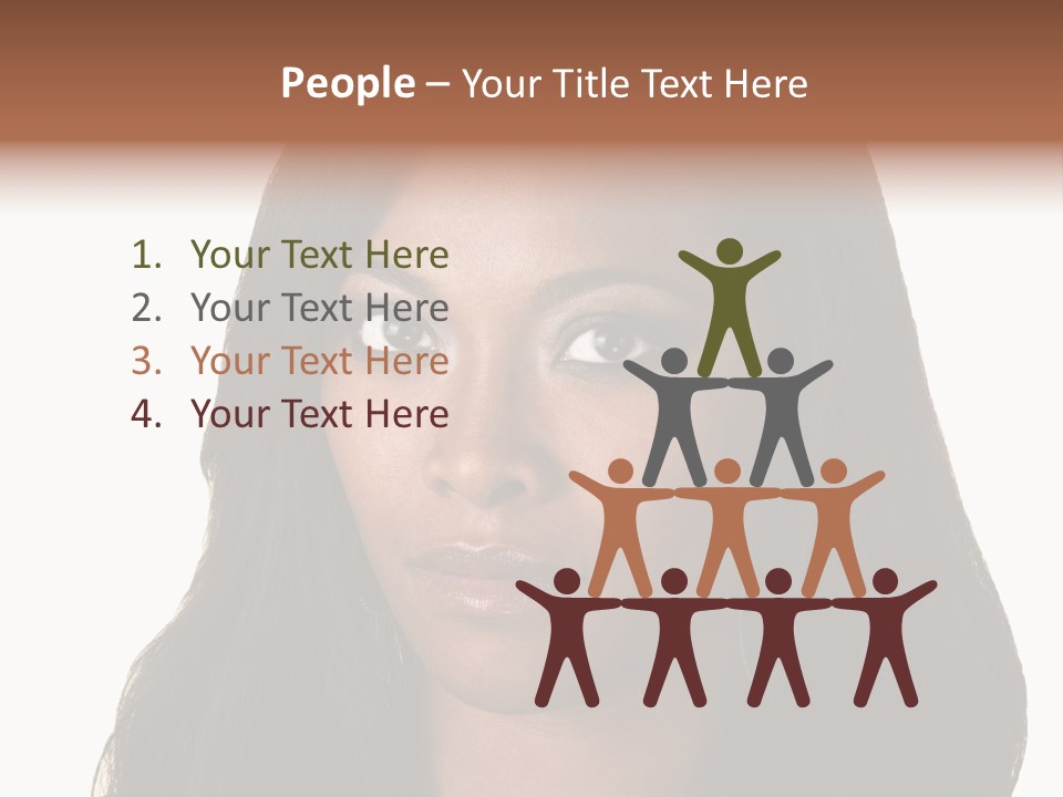 Sleeveless Woman Long Hair PowerPoint Template