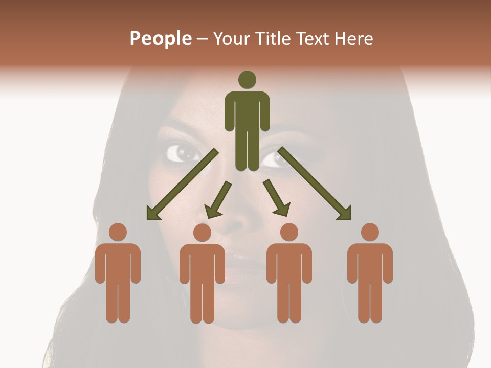 Sleeveless Woman Long Hair PowerPoint Template