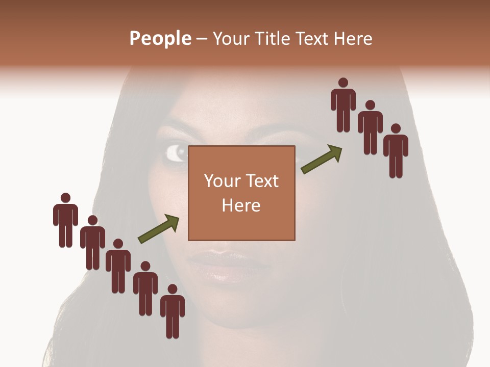 Sleeveless Woman Long Hair PowerPoint Template