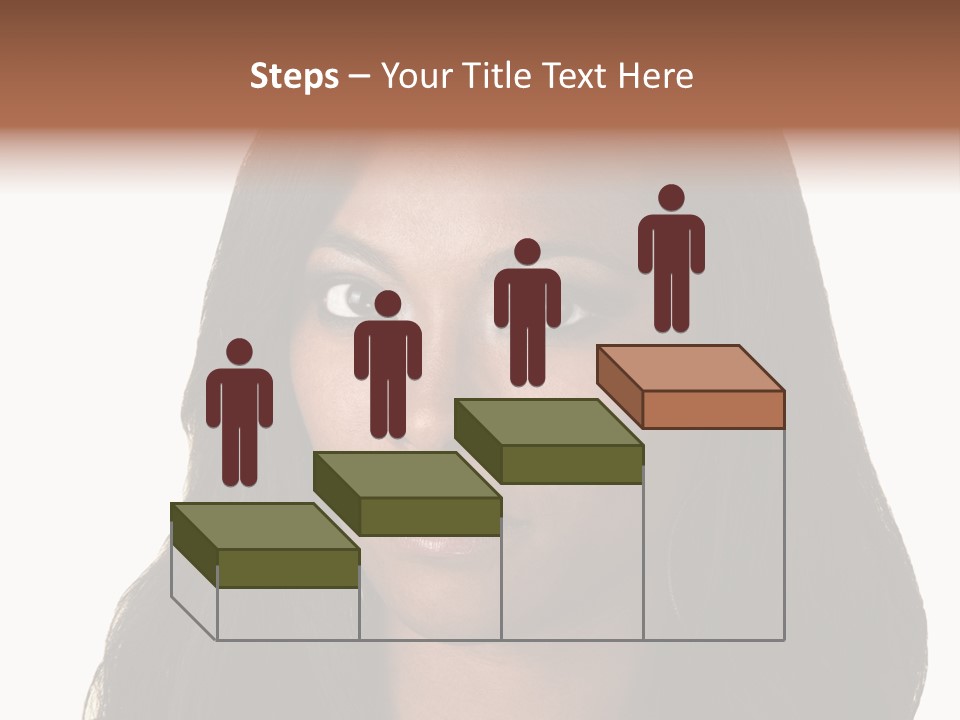 Sleeveless Woman Long Hair PowerPoint Template