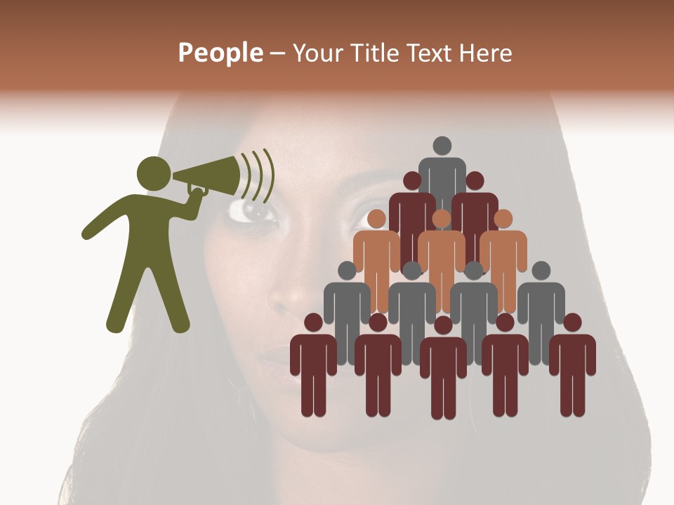 Sleeveless Woman Long Hair PowerPoint Template