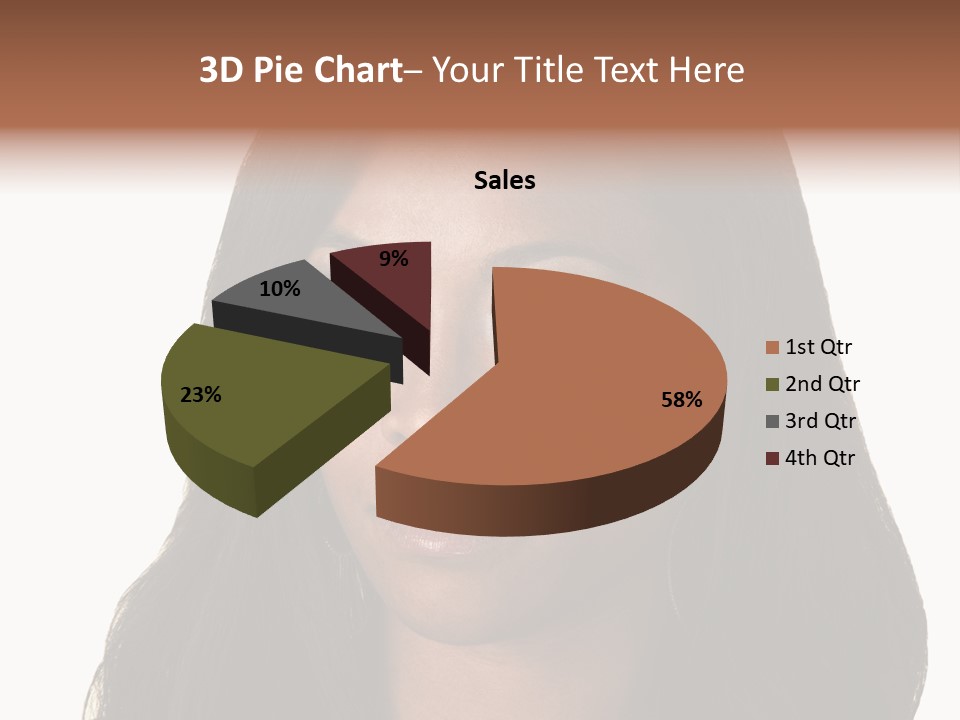 Sleeveless Woman Long Hair PowerPoint Template