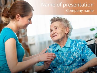 Granddaughter Happy Medical PowerPoint Template