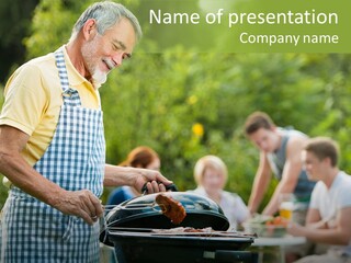 Dinner Daughter Summer PowerPoint Template