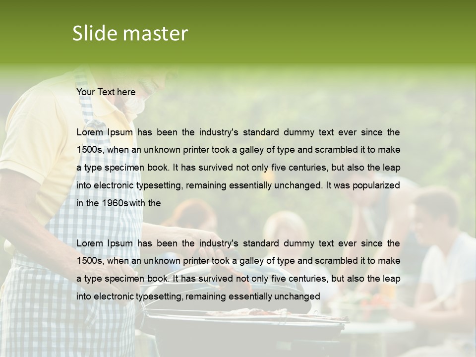 Dinner Daughter Summer PowerPoint Template
