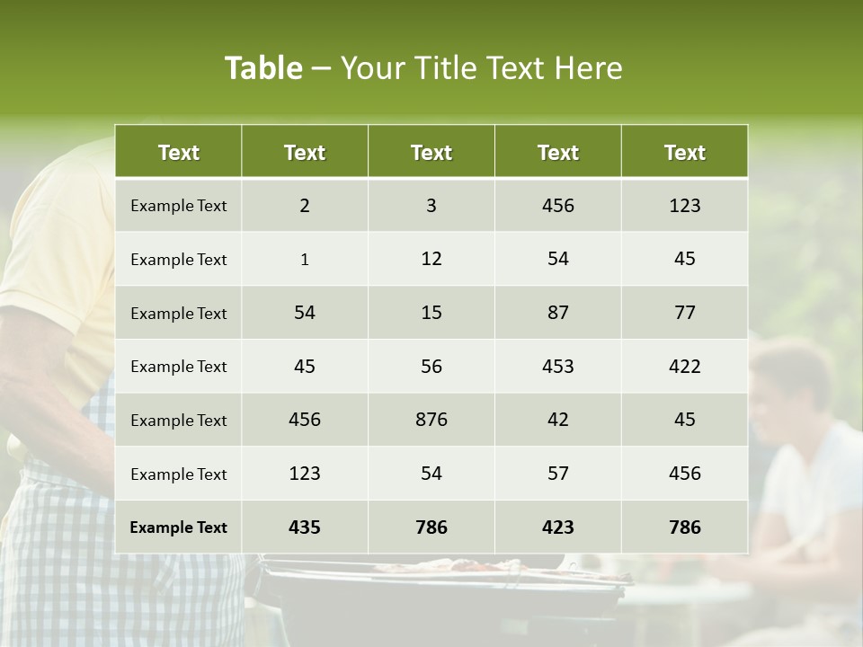 Dinner Daughter Summer PowerPoint Template