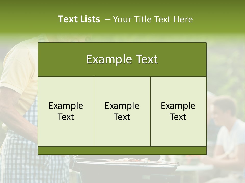 Dinner Daughter Summer PowerPoint Template